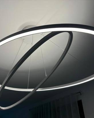 Lampadario Nemo ellisse double bianco