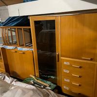 Mobile soggiorno in legno noce tanganika