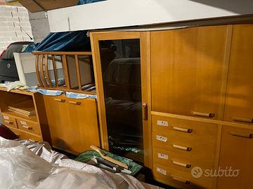 Mobile soggiorno in legno noce tanganika