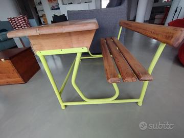 Banco Scrivania Scuola Vintage