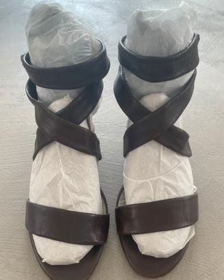 Sandali in pelle marrone Nero Giardini mis. 38