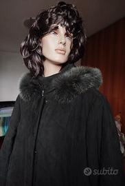 Cappotto donna con cappuccio taglia 54 vintage 