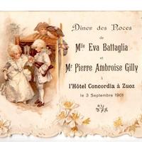 Invito al pranzo matrimoniale - 1901