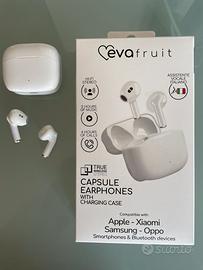 Eva Fruit BUDMINIW Auricolari Bianche Bluetooth