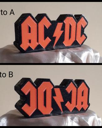 Creazione in legno omaggio agli Acdc 