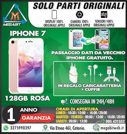 Iphone 7 128gb rosa - totalmente originale