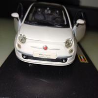 Fiat 500 modellino 1/24 colore bianco