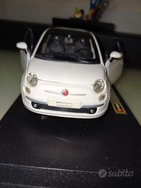 Fiat 500 modellino 1/24 colore bianco