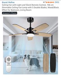 Due Ventilatore da soffitto con luce LED