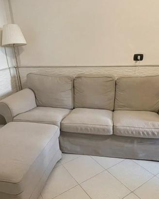 Divano IKEA EKTORP Beige + poggiapiedi contenitore