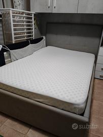 Letto contenitore 1 piazza e mezza con imbottitura