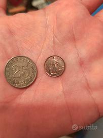25 centesimi 1902 + 1 centesimo 1917 + 50 monete
