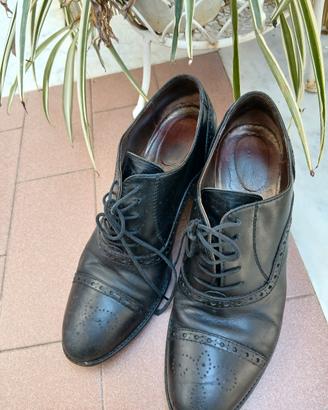 francesine donna in pelle nera