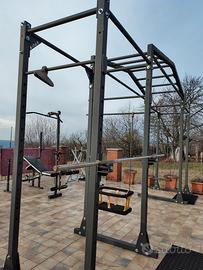 Rack x Pesistica con due bilancieri olimpici