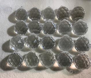 Gocce di Vetro sfaccettate con foro