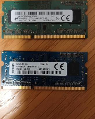2 banchi RAM 4GB PCL3