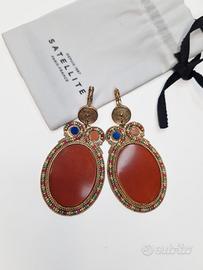 Orecchini Pendenti Satellite Paris - Placcati Oro 