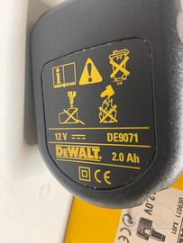 Dewalt batteria DE9071 12.0V + 3 mandrini bosch