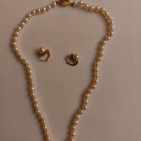 Collana di Perle Oro 18k con Orecchini