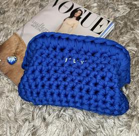 Borsa Lycra Uncinetto Blu