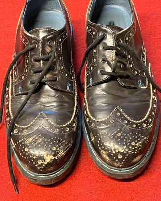 SCARPE UOMO N.42 PHILIPPE MODEL-PELLE NERO E AVIO