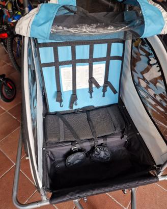 Rimorchio per bicicletta con funzione passeggino