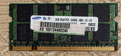 Memoria RAM SAMSUNG SO-DIMM DDR2 2GB 800MHz