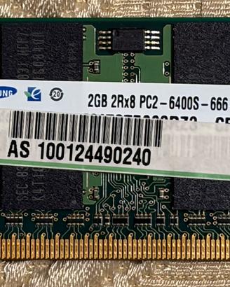 Memoria RAM SAMSUNG SO-DIMM DDR2 2GB 800MHz
