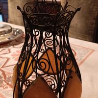 Lampadario ferro battuto