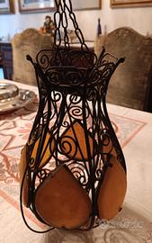 Lampadario ferro battuto