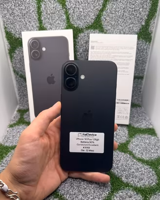 IPhone 16 Plus 128gb Nero - 🔋90% Gar. 12M