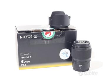 OBIETTIVO NIKON Z 35 MM F/1.4. GARANZIA.