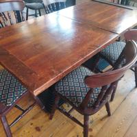 Sedie birreria in legno e stoffa