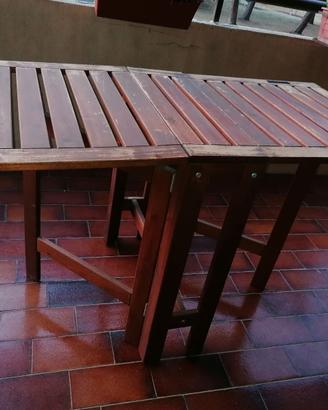 Tavolo giardino pieghevole mod. CAPRI in Legno mas