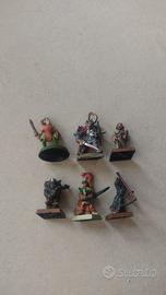 Lotto 6 Miniature in Metallo D&D da Gioco di Ruolo