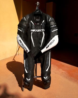 tuta moto 52 mtech NUOVA intera in pelle