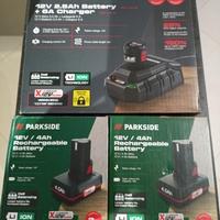 Batterie e caricabatteria 12v parkside 