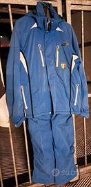 Tuta da sci DUBIN. Giacca e pantaloni azzurro.