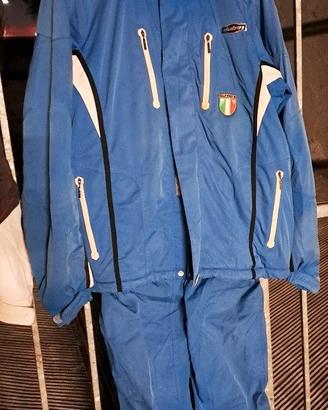 Tuta da sci DUBIN. Giacca e pantaloni azzurro.