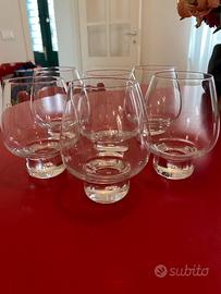 6 bicchieri cognac cristallo pesante