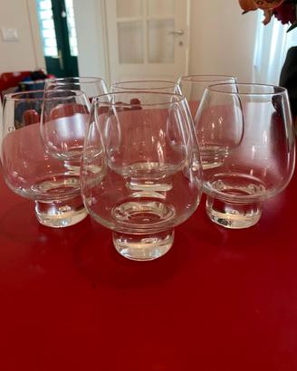 6 bicchieri cognac cristallo pesante