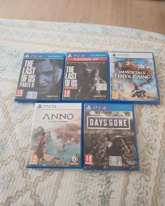 Lotto 5 giochi PS4/PS5 compatibili con PS5 - €80