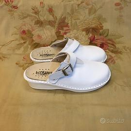 Scarpe Zoccoli sanitari in vera pelle n.36 nuove