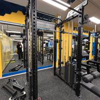 power rack con cavi e doppio pacco pesi