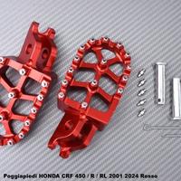 Poggiapiedi HONDA CRF 450 / R / RL 2001 2024 Rosso