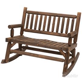 Panchina a dondolo in legno