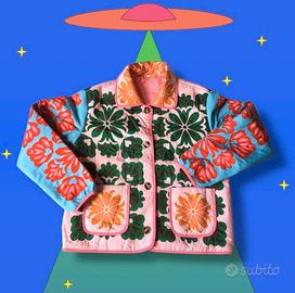 Giacca trapuntata Folk Giubbino Giubbotto Colorato