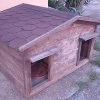 Maxi Cuccia per 2 cani in legno massiccio 