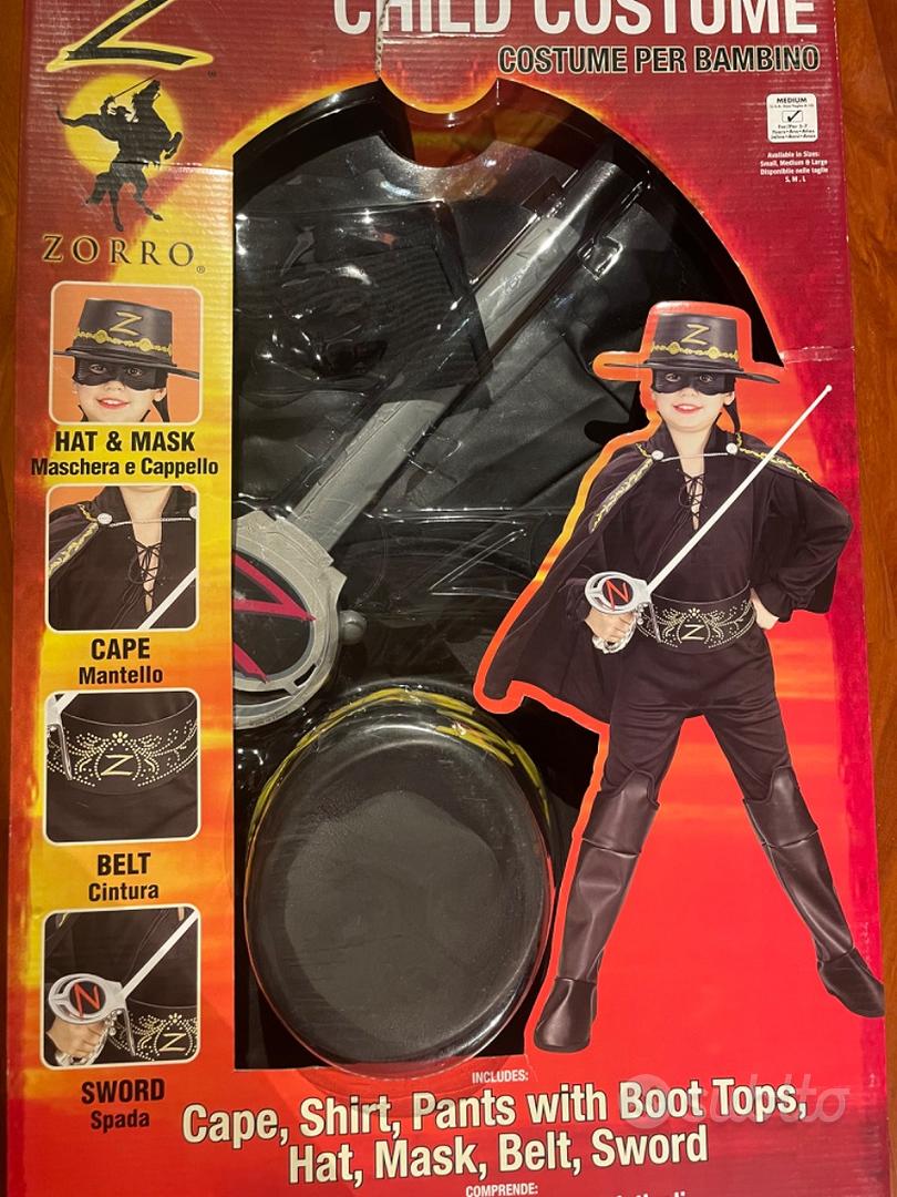 CARNEVALE vestito di Zorro completo di accessori - Tutto per i bambini In  vendita a Pavia