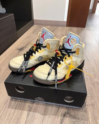 Jordan 5 x Off White sail